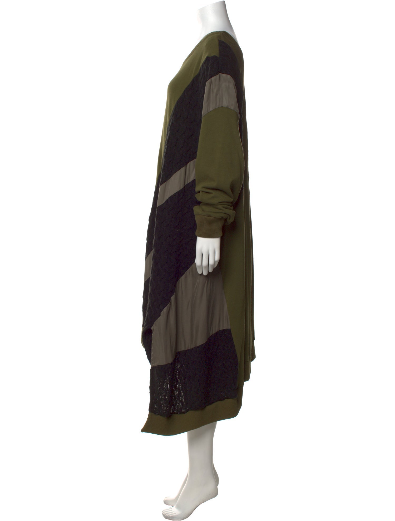 Koché Colorblock Pattern Midi Length Dress