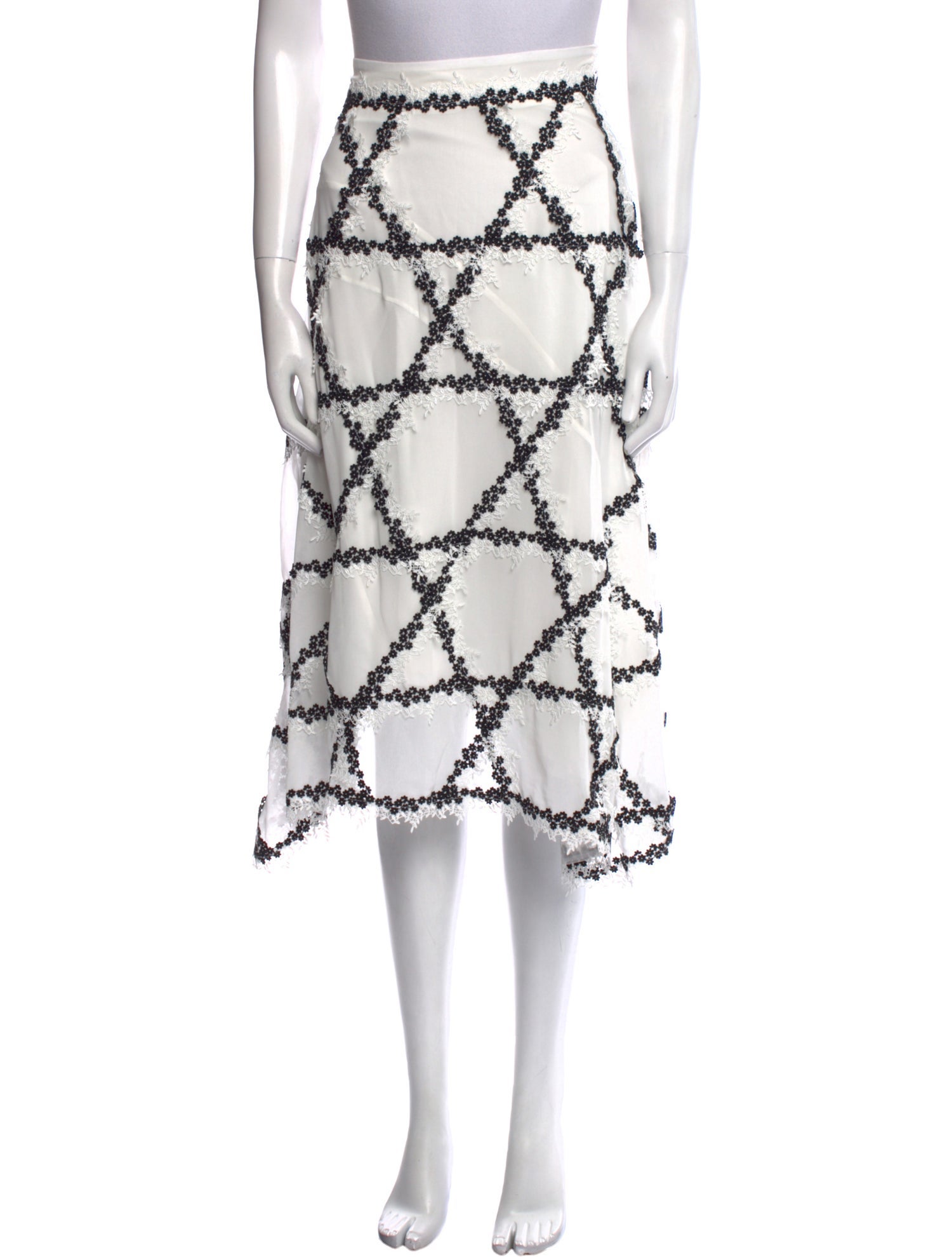 Koché Silk Knee-Length Skirt