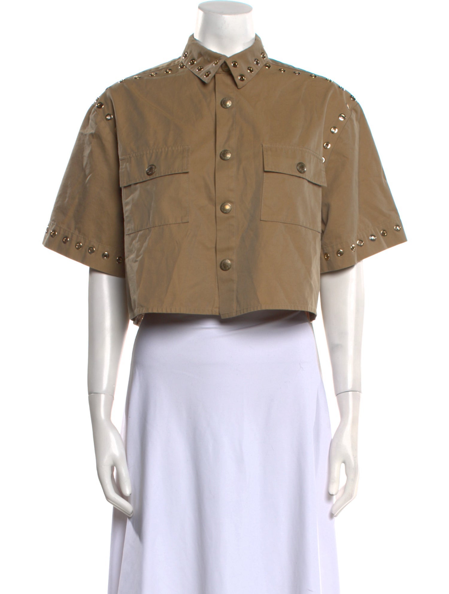 Koché Short Sleeve Crop Top