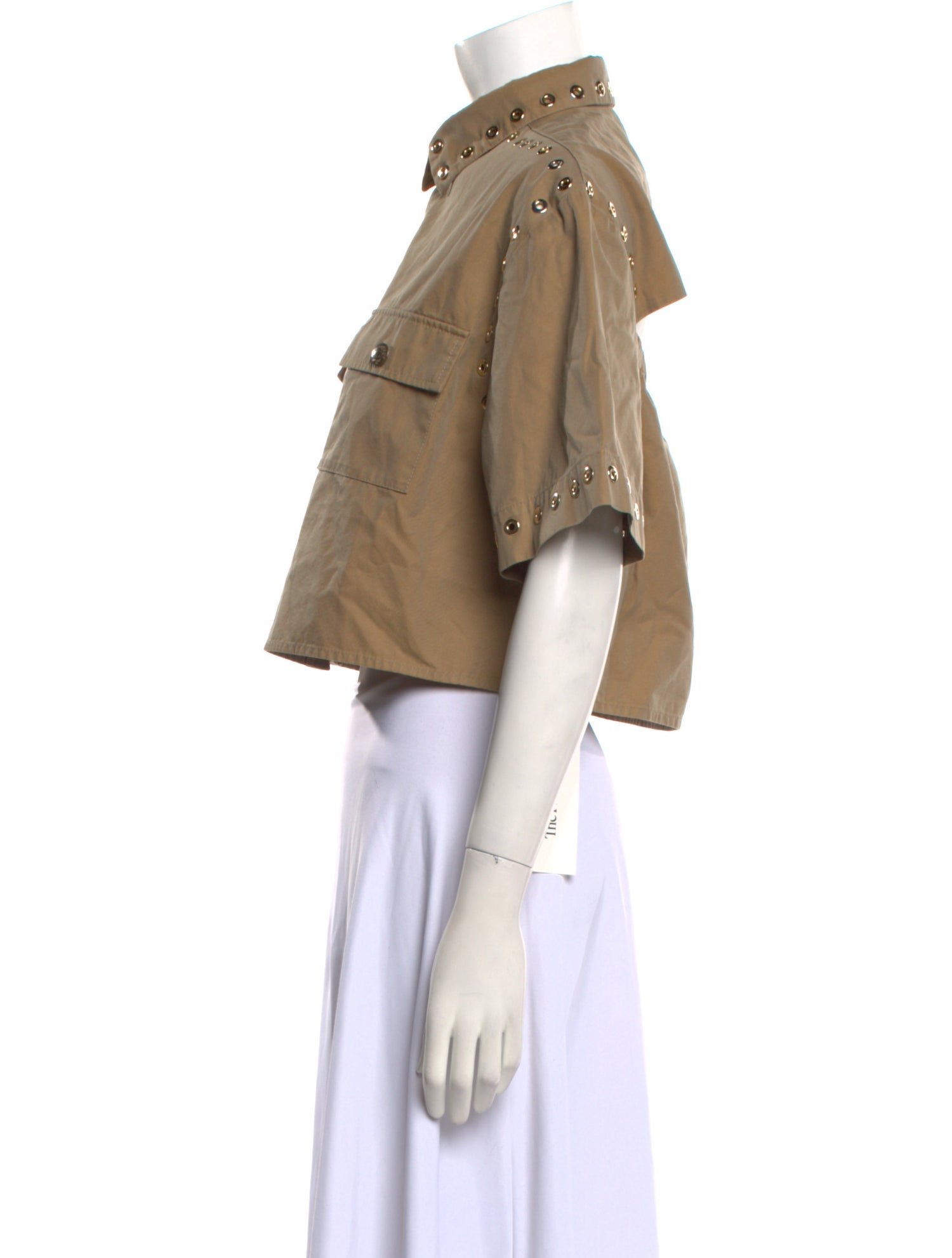 Koché Short Sleeve Crop Top