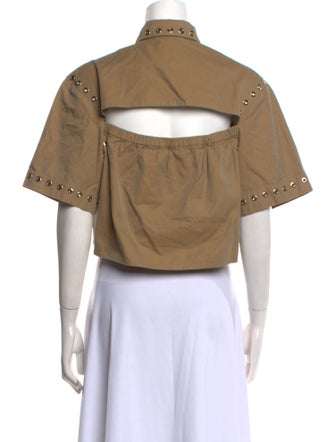 Koché Short Sleeve Crop Top