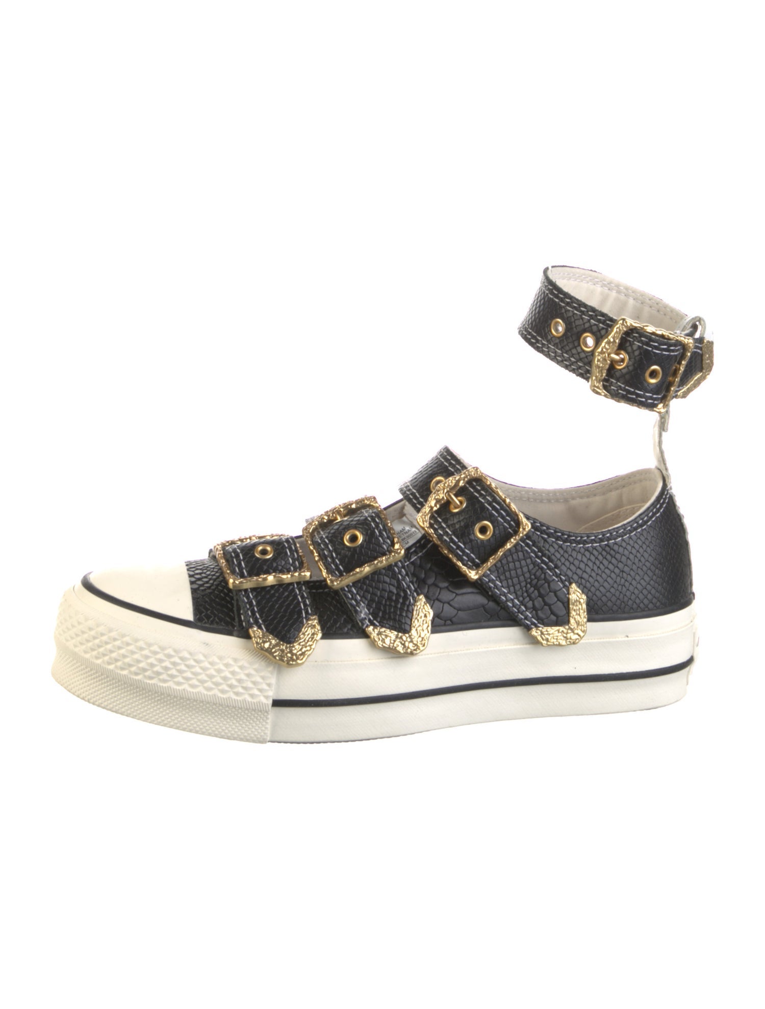 Koché Leather Colorblock Pattern Sneakers