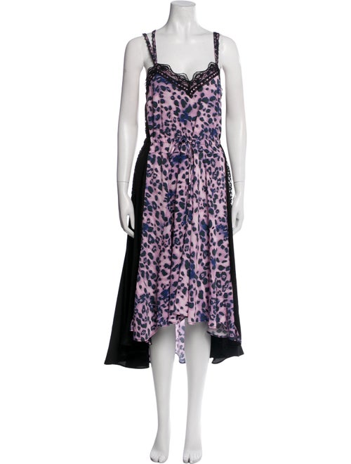 Koché Animal Print Midi Length Dress