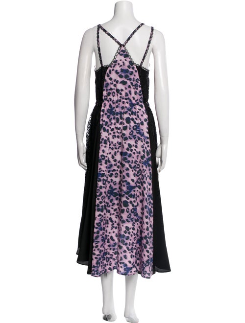 Koché Animal Print Midi Length Dress