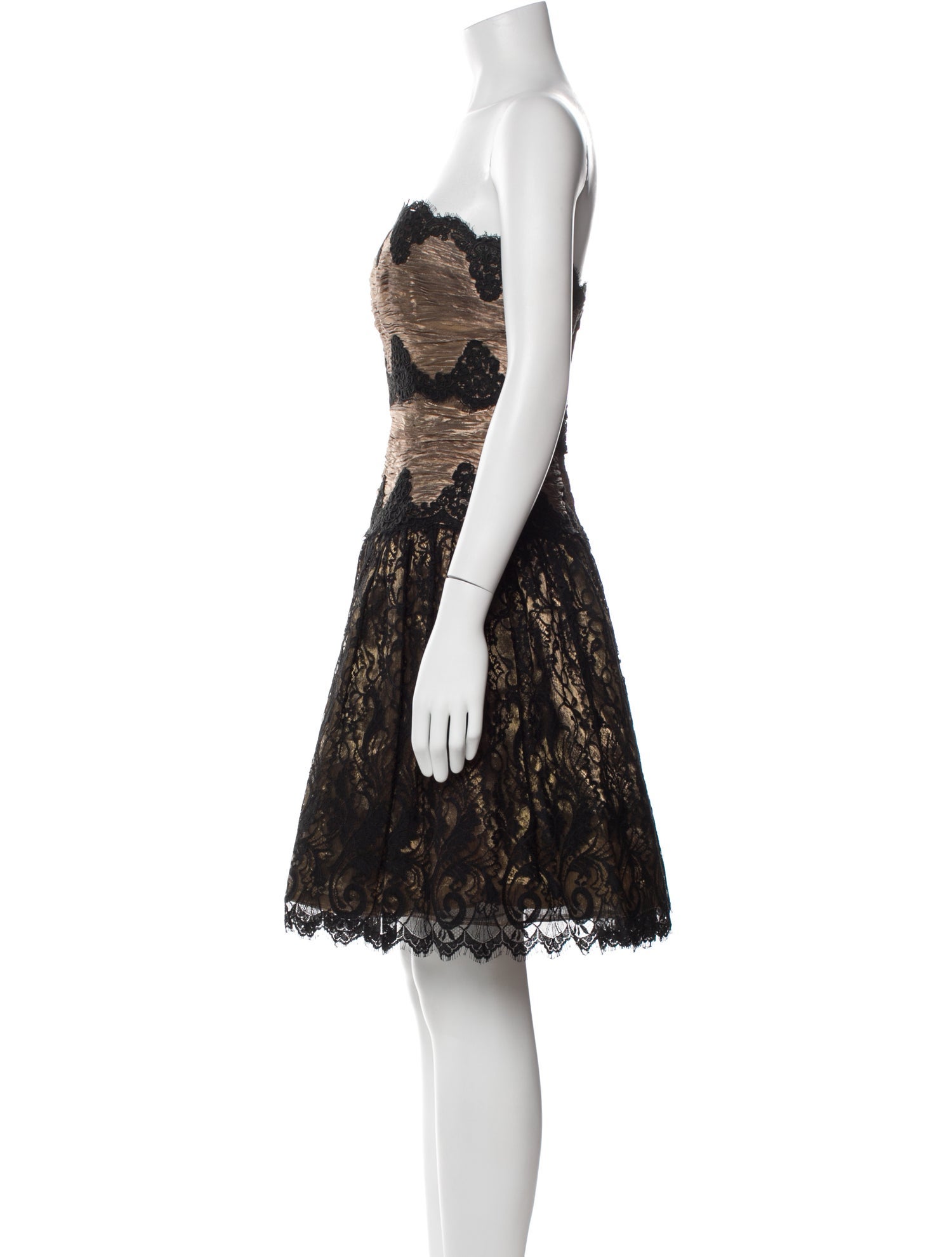 Chris Kole Lace Pattern Knee-Length Dress