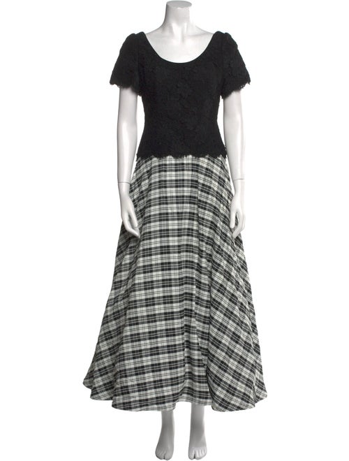Chris Kole Plaid Print Long Dress