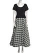 Chris Kole Plaid Print Long Dress