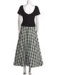 Chris Kole Plaid Print Long Dress