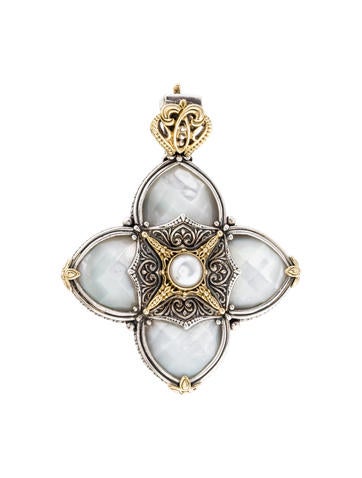 Konstantino Mother of Pearl Floral Pendant