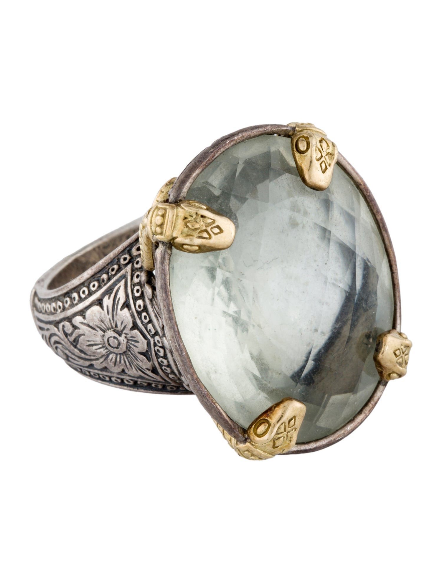 Konstantino Prasiolite Cocktail Ring
