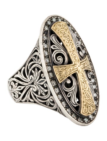 Konstantino Cocktail Ring Diamond Cross 6