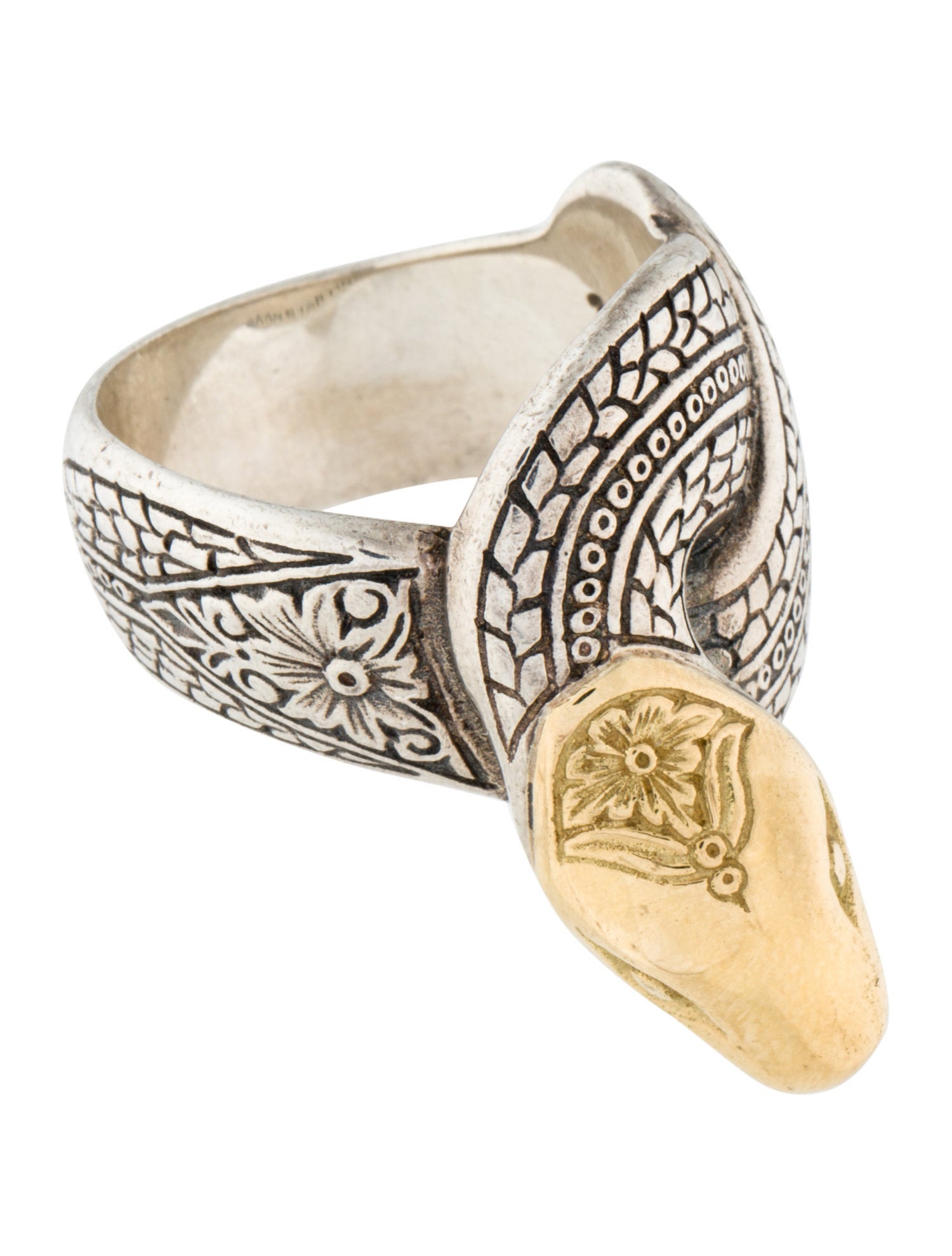Konstantino Two-Tone Woven Snake Ring
