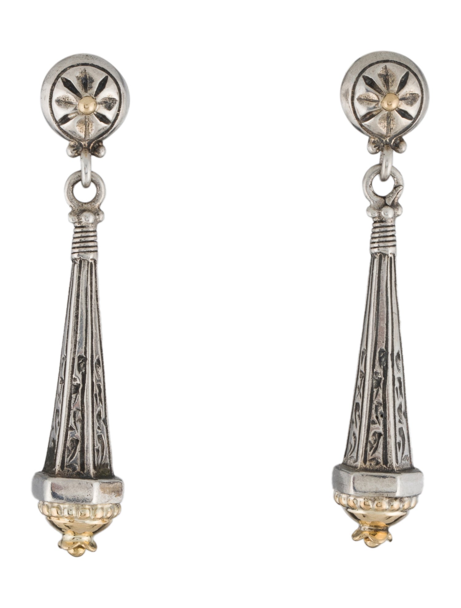 Konstantino Two-Tone Drop Earrings