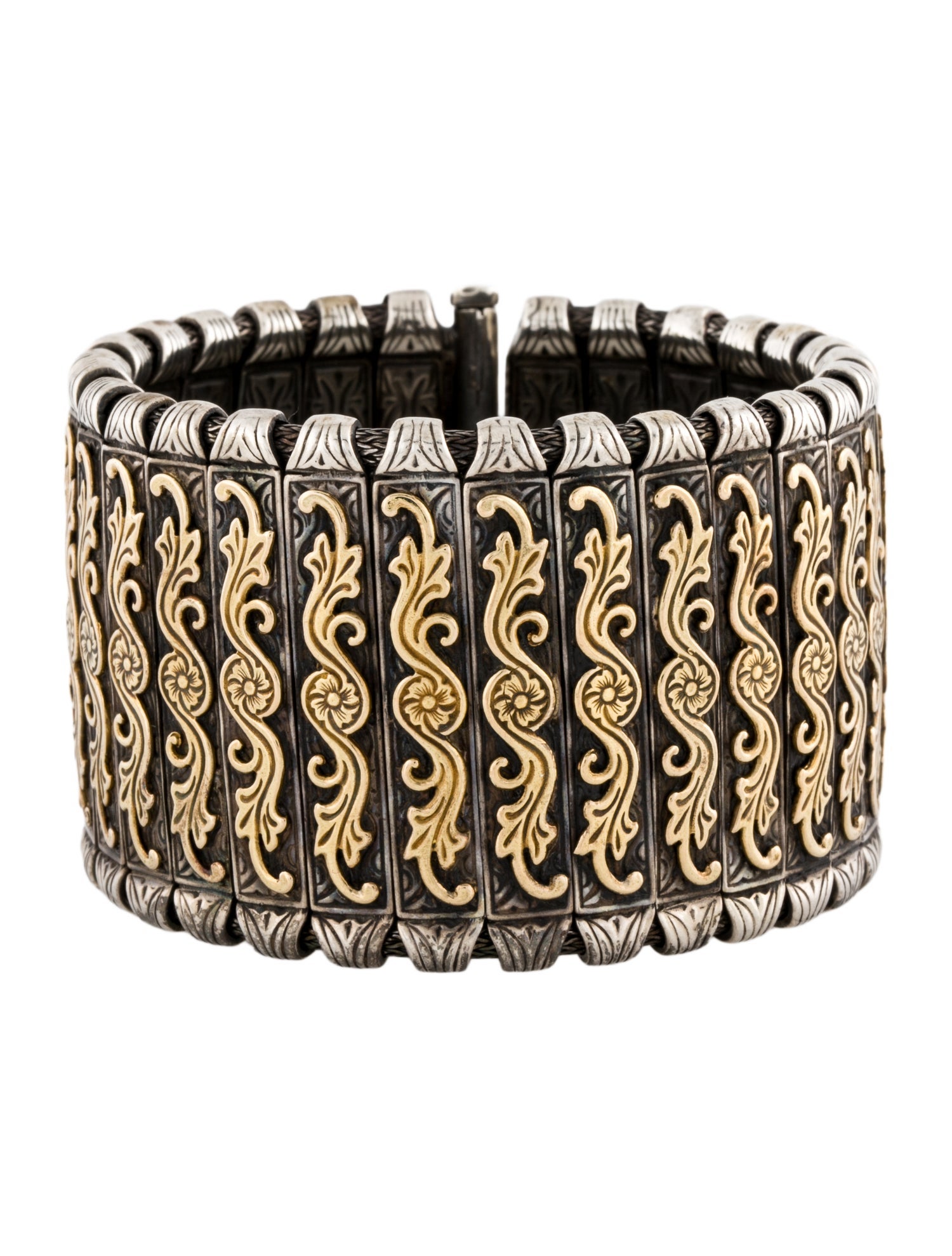 Konstantino Two-Tone Wide Bracelet