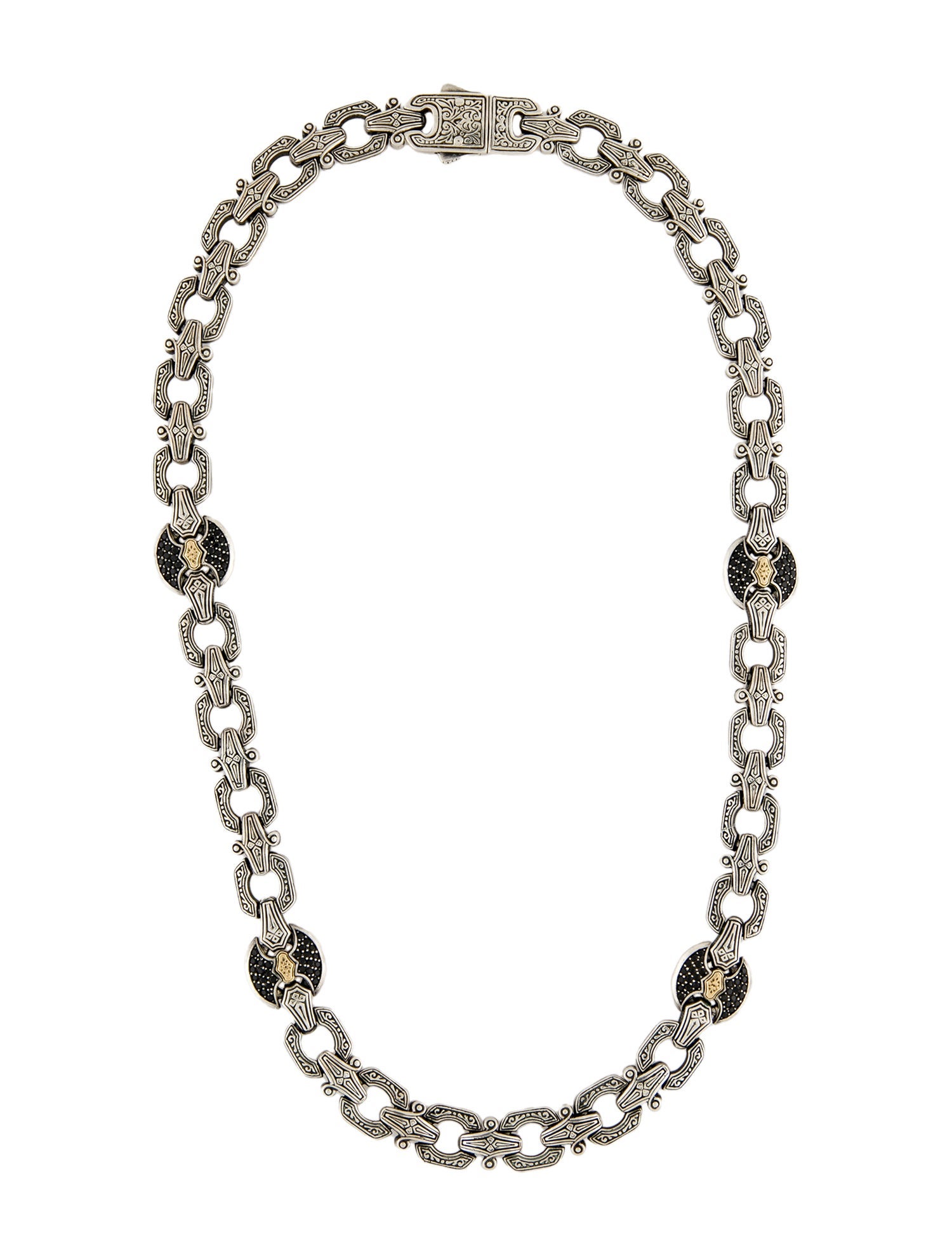 Konstantino Spinel Ornate Link Necklace