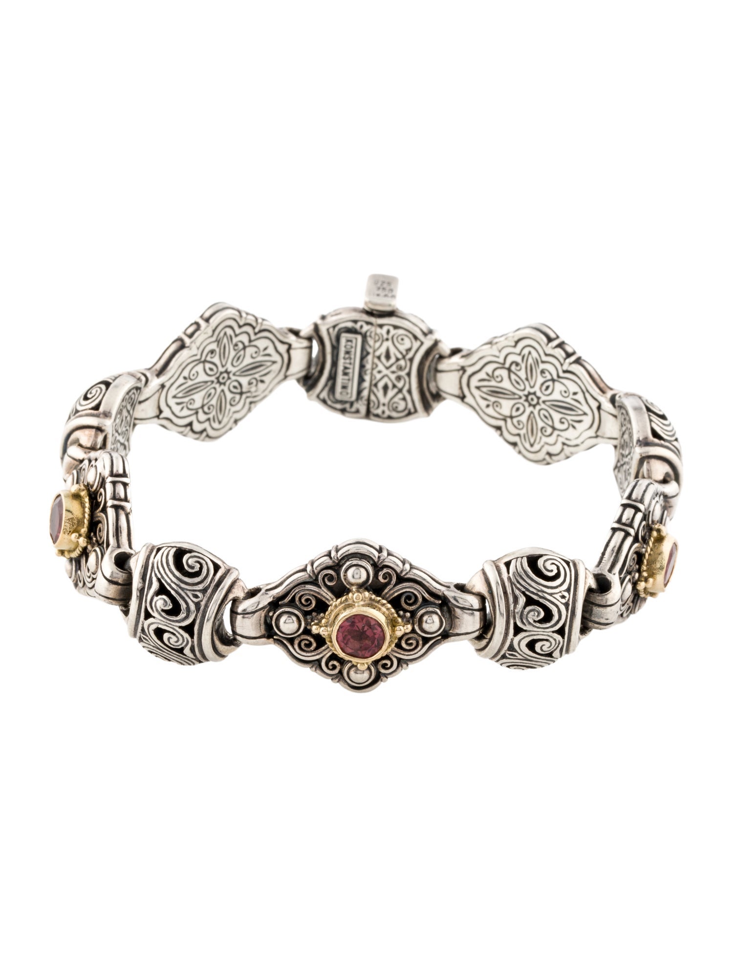 Konstantino Two-Tone Tourmaline Link Bracelet