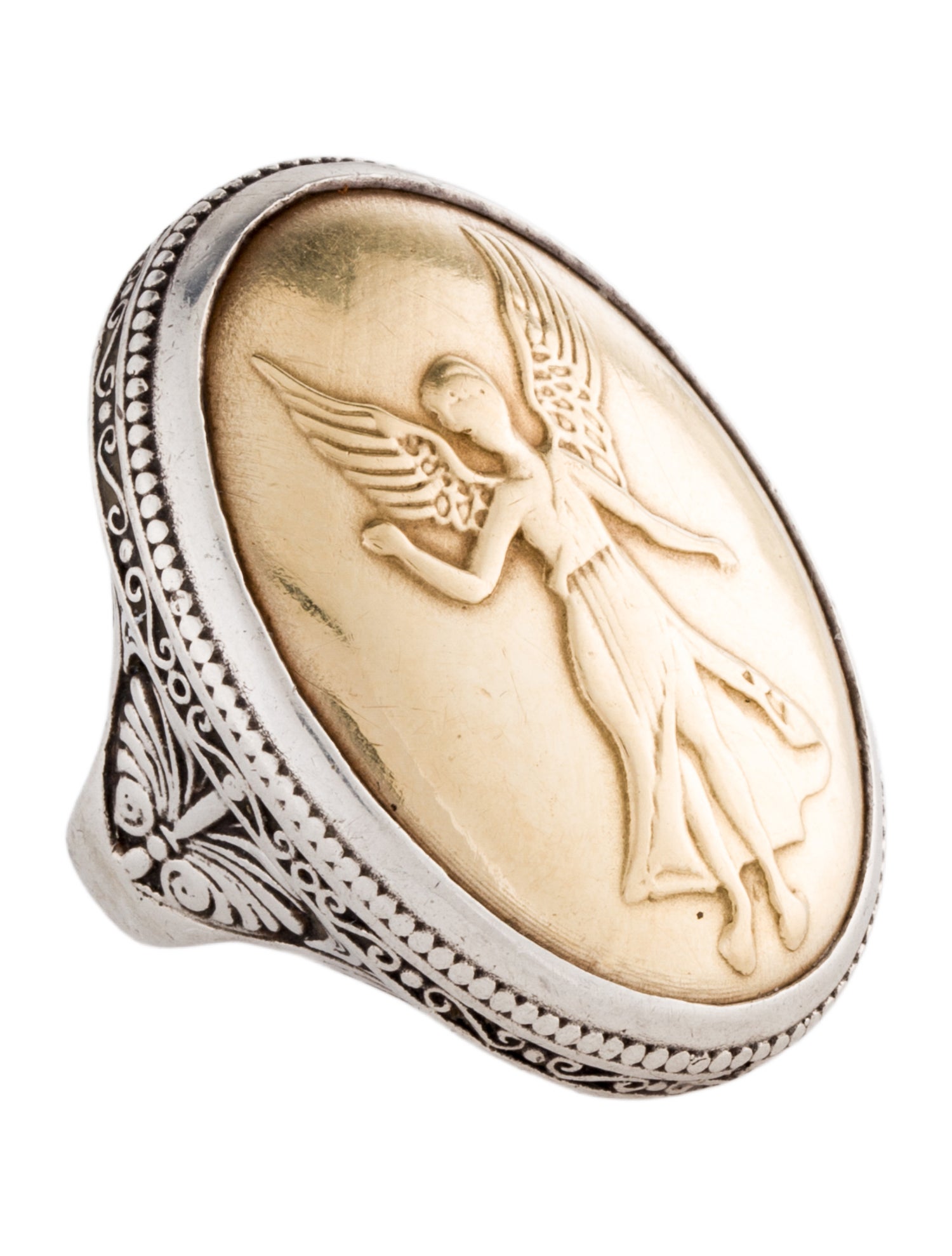 Konstantino Two-Tone Walking Angel Cocktail Ring