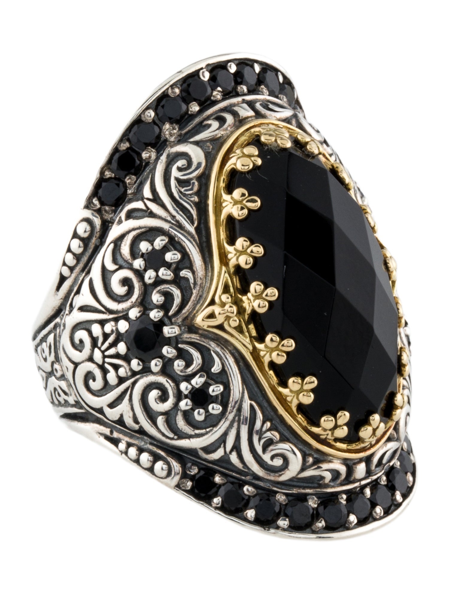 Konstantino Onyx & Spinel Cocktail Ring