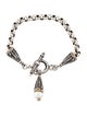 Konstantino Two-Tone Pearl Charm Toggle Bracelet