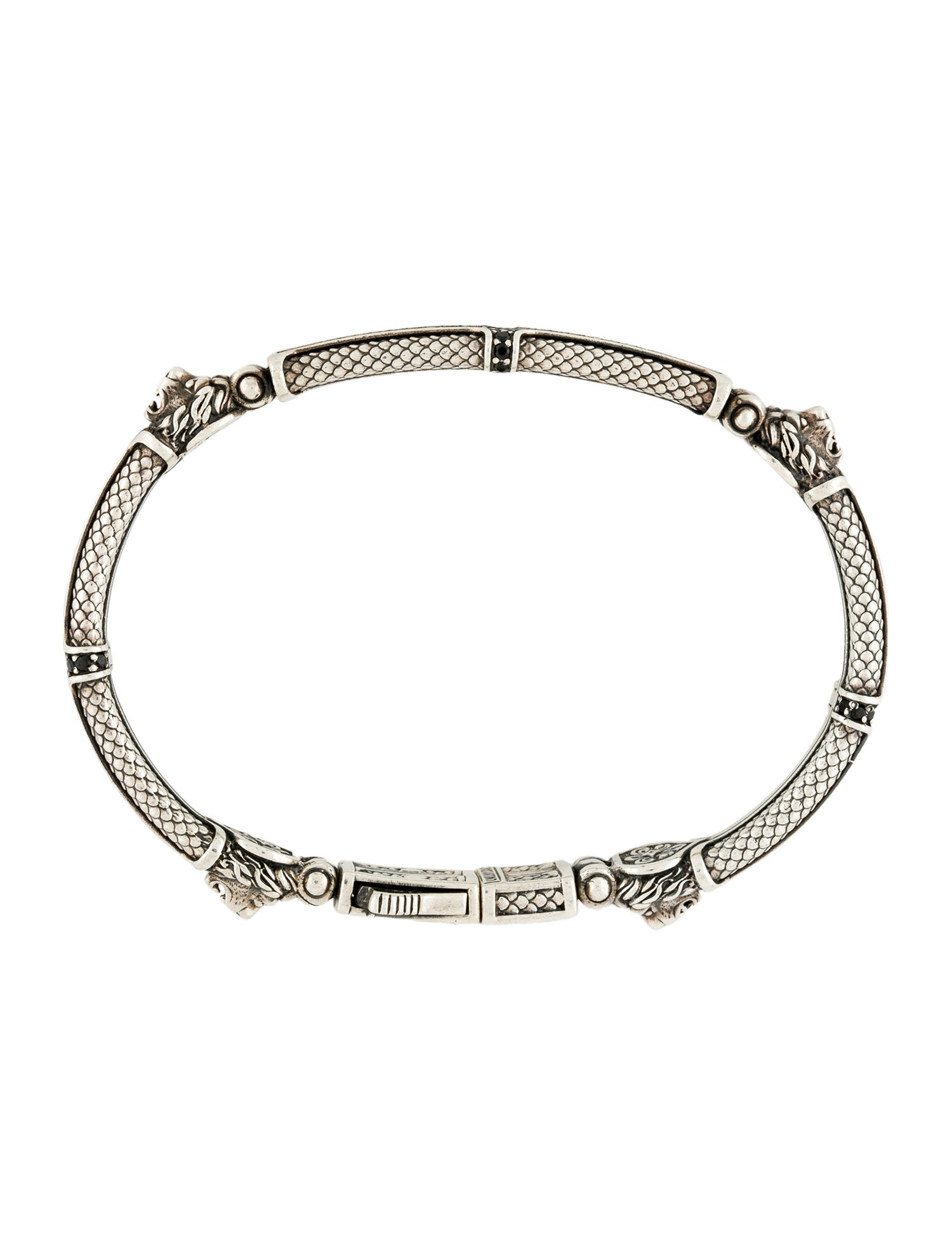 Konstantino Spinel Lion Head Link Bracelet