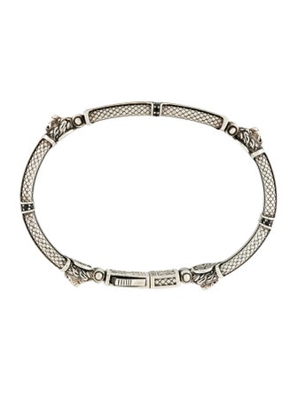 Konstantino Spinel Lion Head Link Bracelet