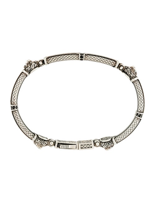 Konstantino Spinel Lion Head Link Bracelet