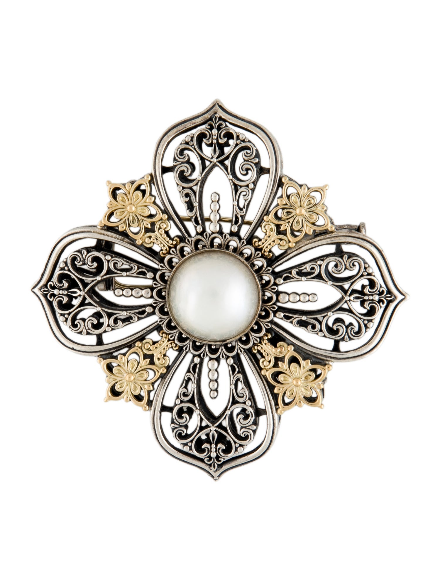 Konstantino Pearl Pendant Brooch