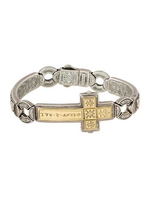 Konstantino Two-Tone Dare Cross Station Bracelet