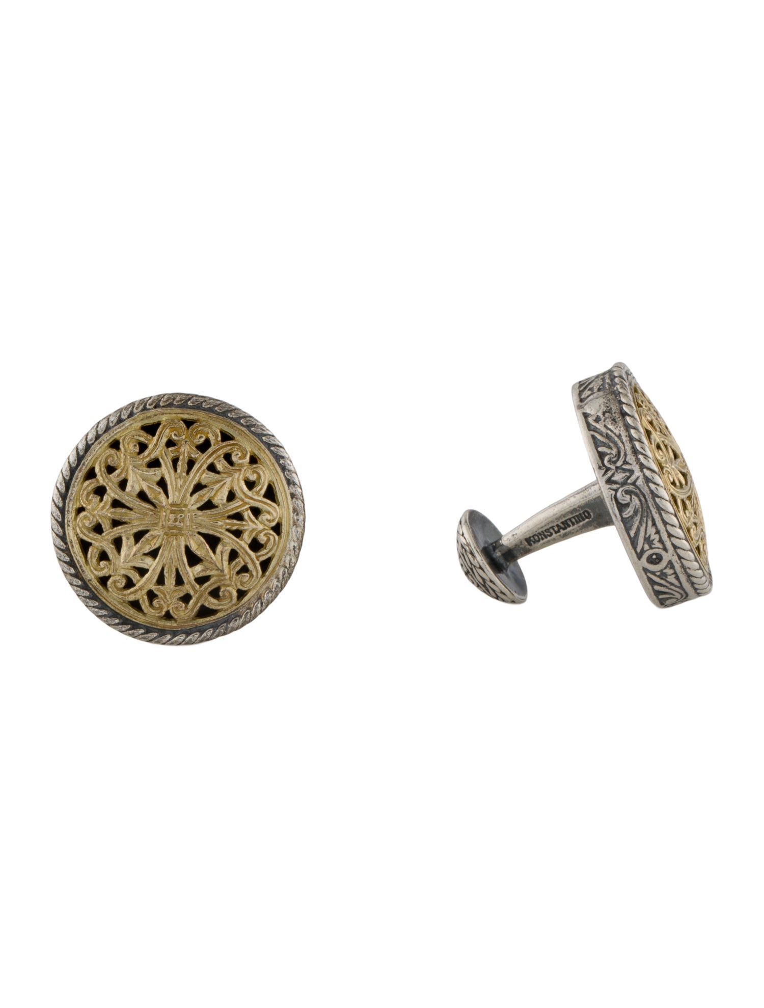 Konstantino Two-Tone Celtic Knot Cufflinks