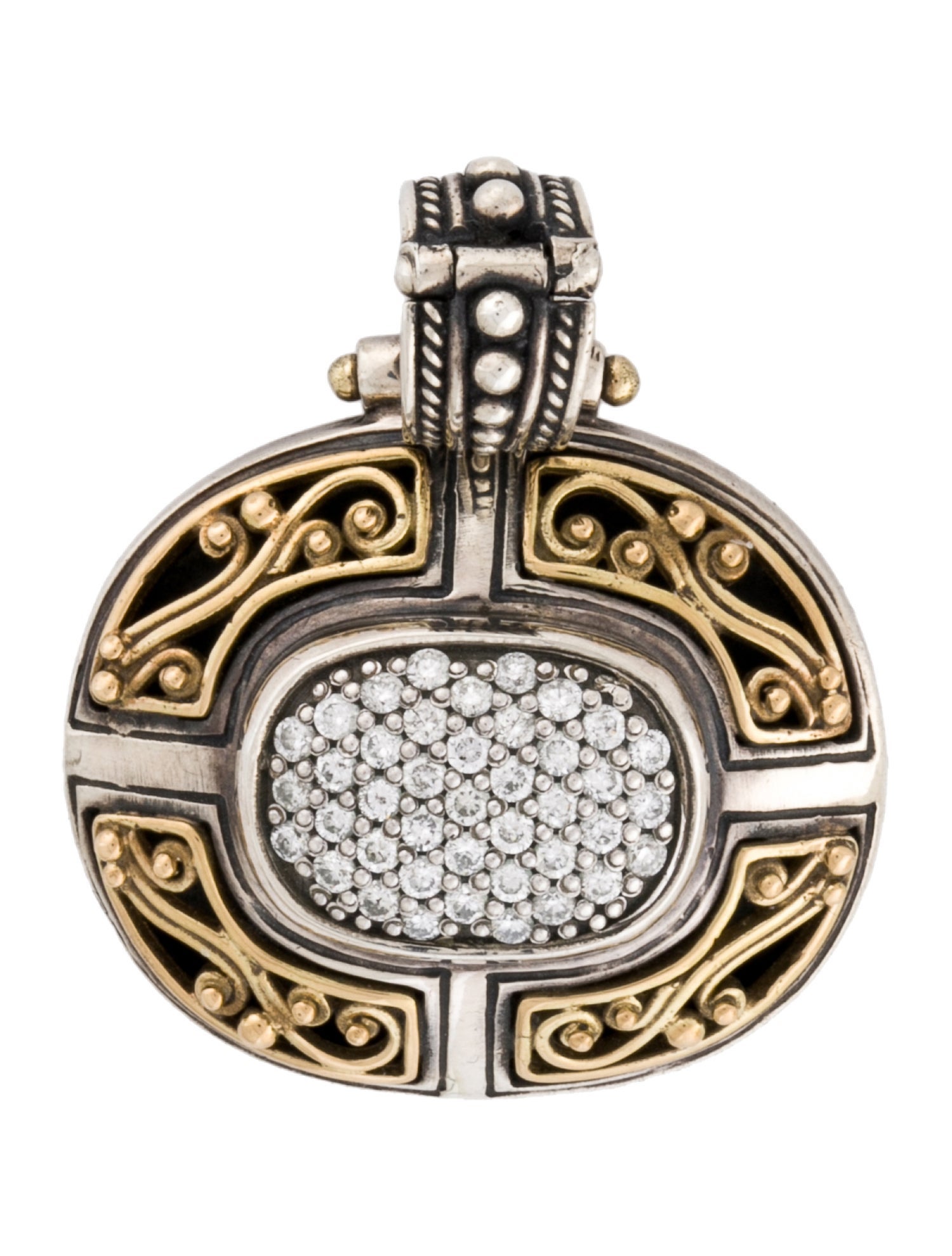 Konstantino Diamond Cushion Pendant