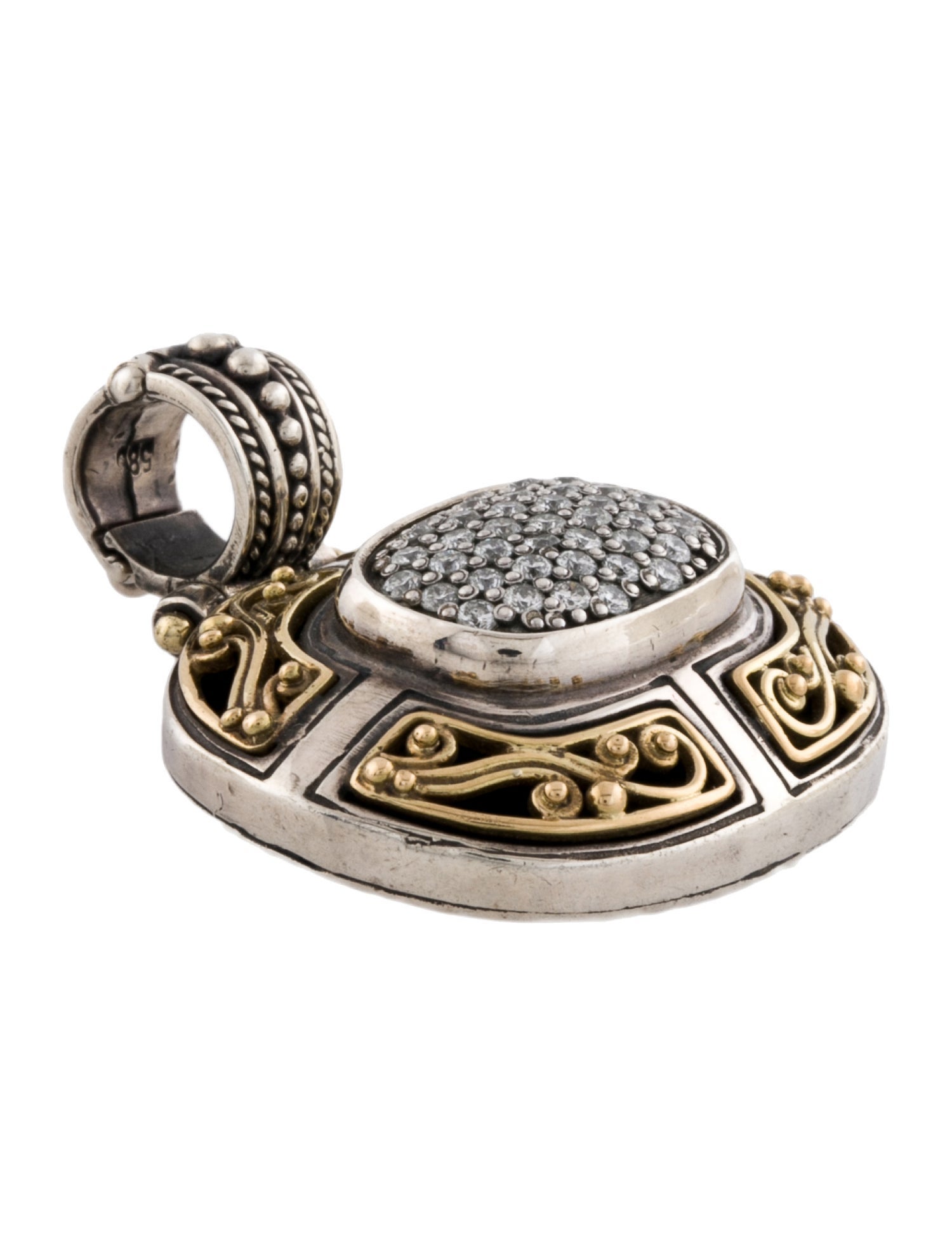 Konstantino Diamond Cushion Pendant