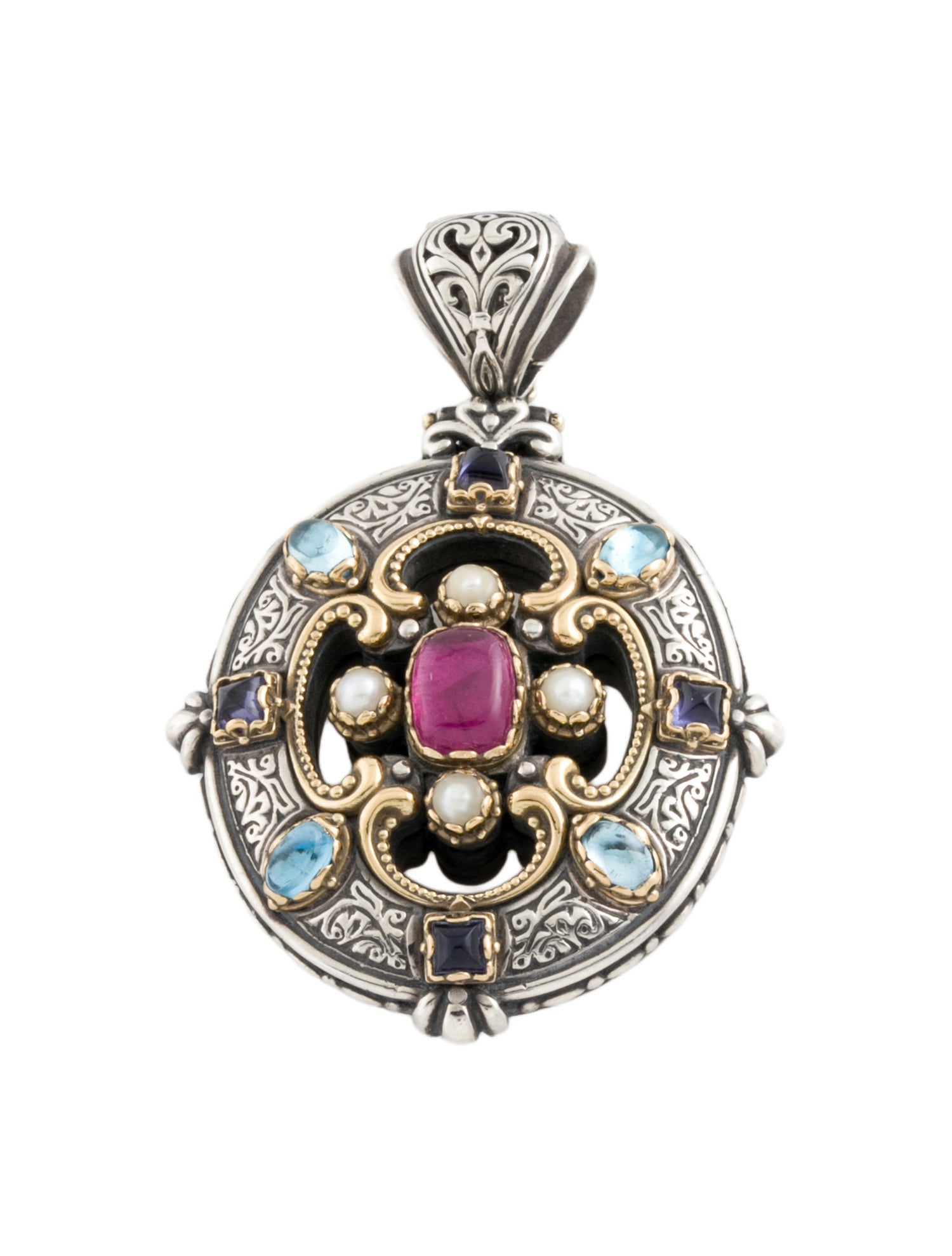 Konstantino Pearl & Multistone Pendant