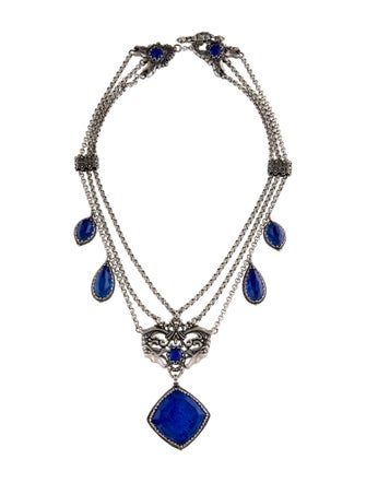 Konstantino Lapis Lazuli Doublet Pendant Necklace