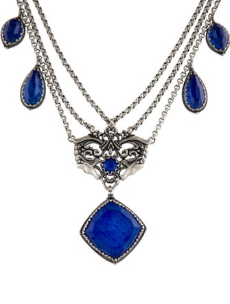 Konstantino Lapis Lazuli Doublet Pendant Necklace