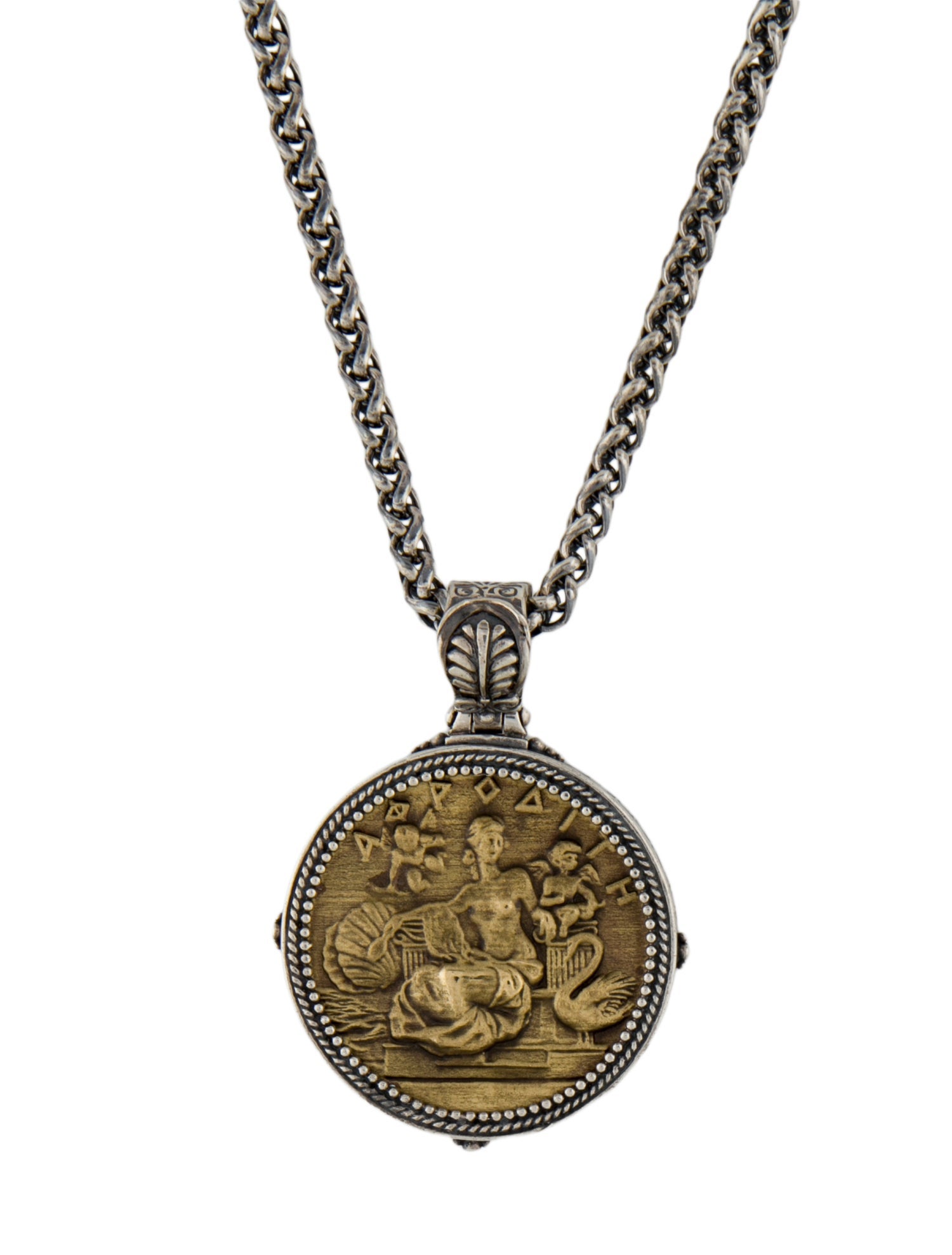Konstantino Two-Tone Aphrodite Coin Pendant Necklace