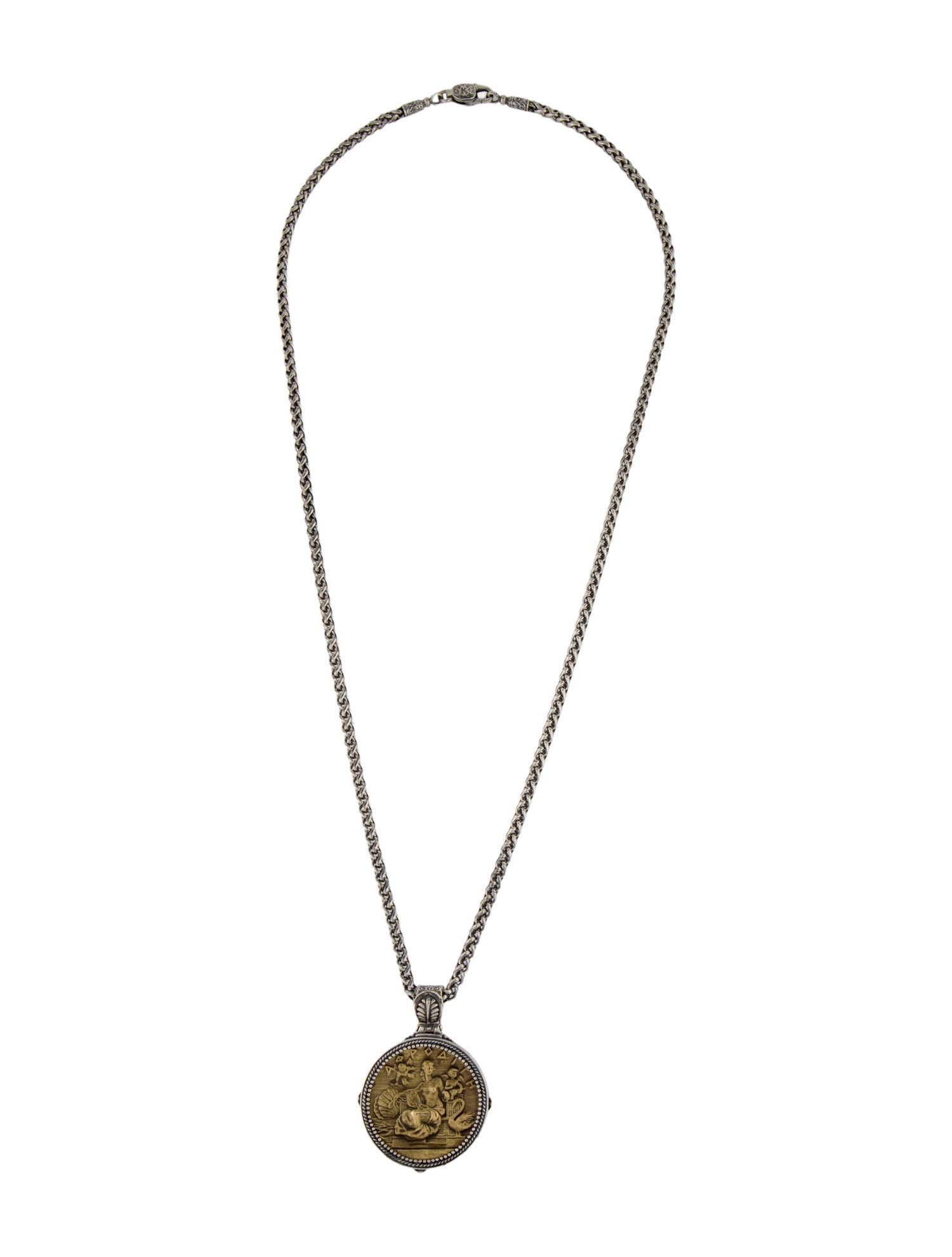 Konstantino Two-Tone Aphrodite Coin Pendant Necklace