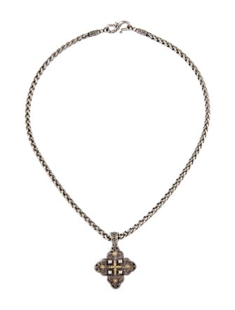 Konstantino Two-Tone Cross Pendant Necklace