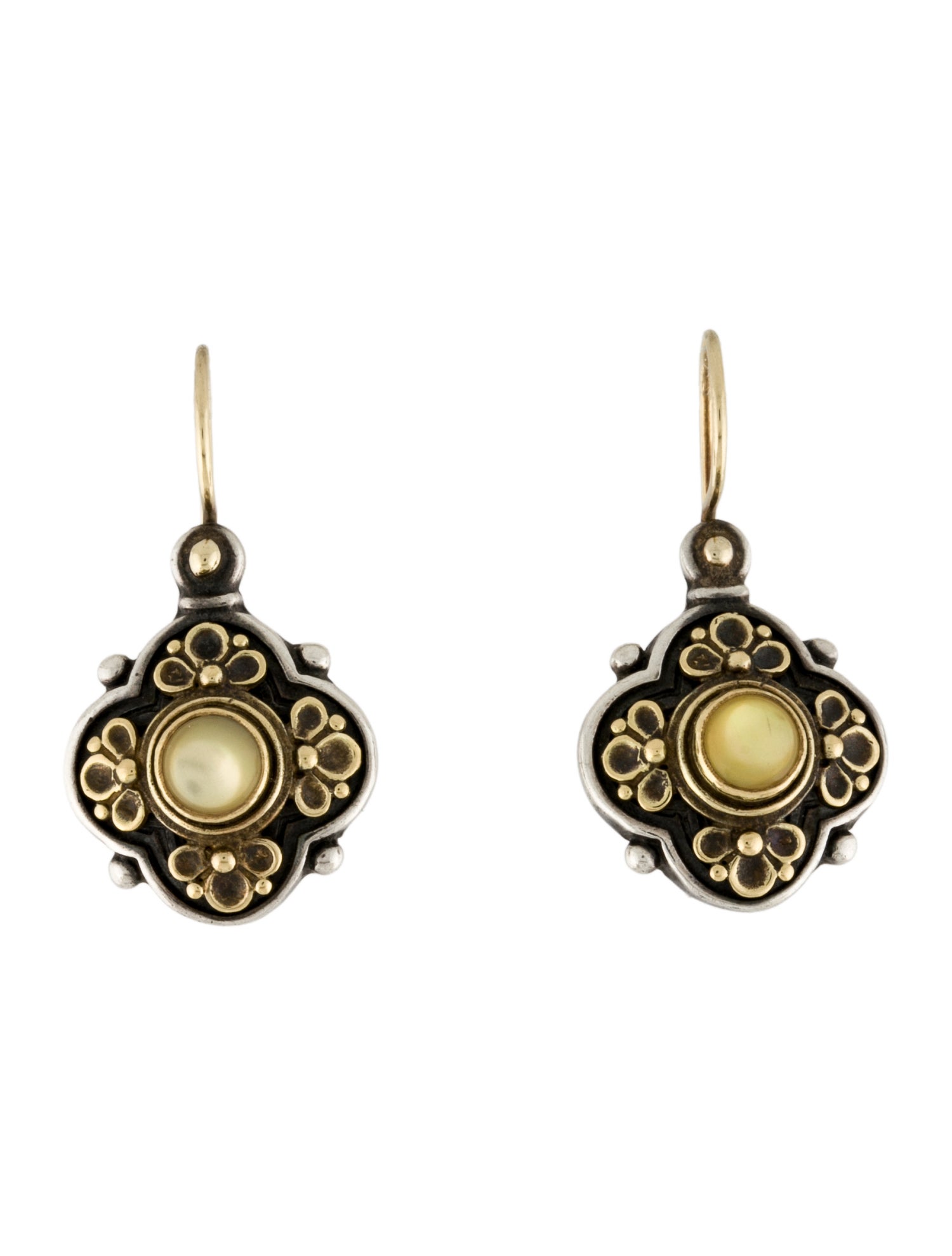Konstantino Resin Clover Drop Earrings
