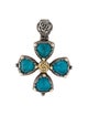Konstantino Quartz & Chrysocolla Doublet Iliada Cross Pendant