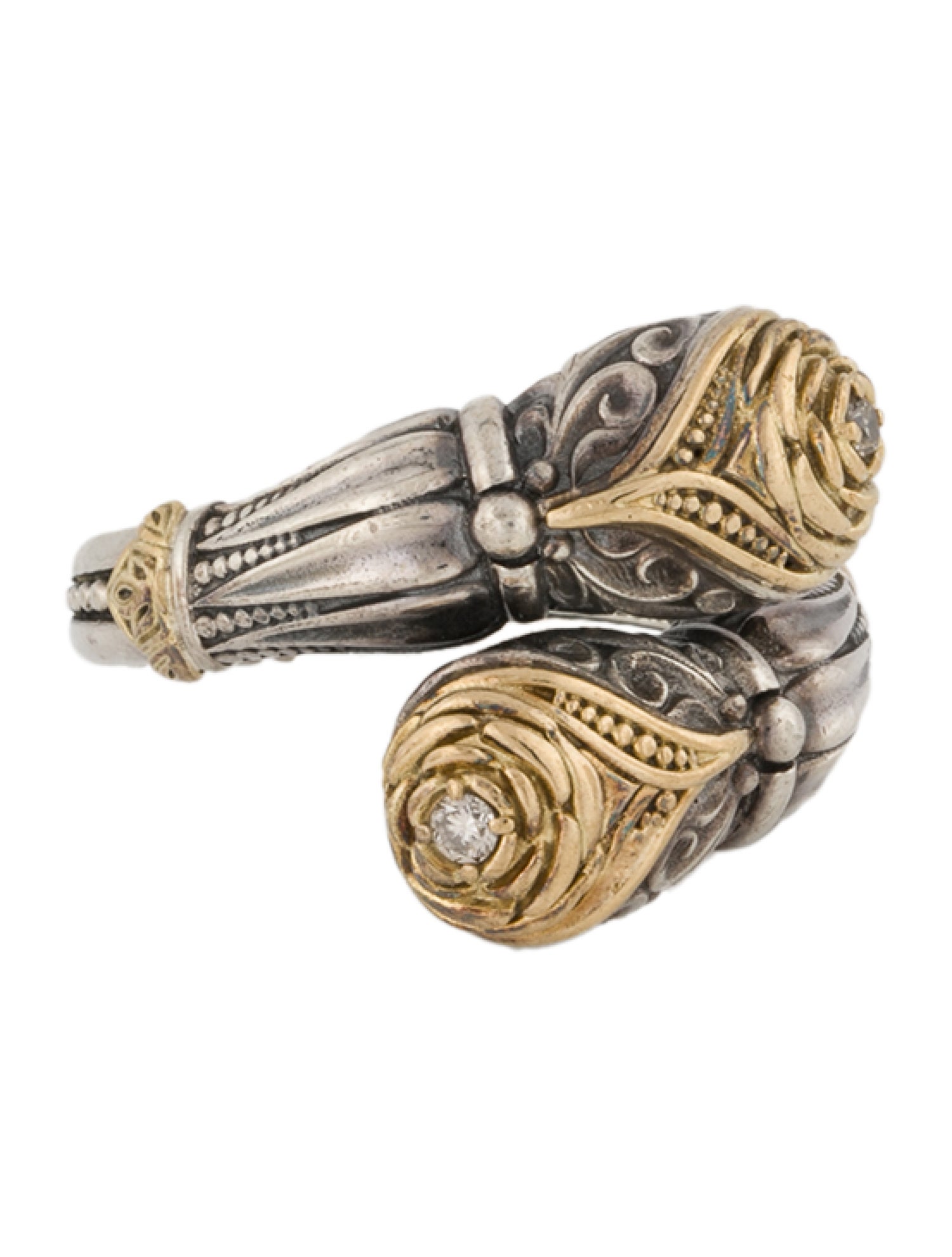Konstantino Diamond Floral Bypass Cocktail Ring