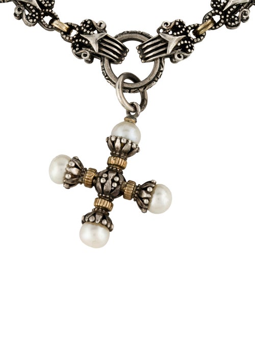 Konstantino Two-Tone Pearl Charm Bracelet