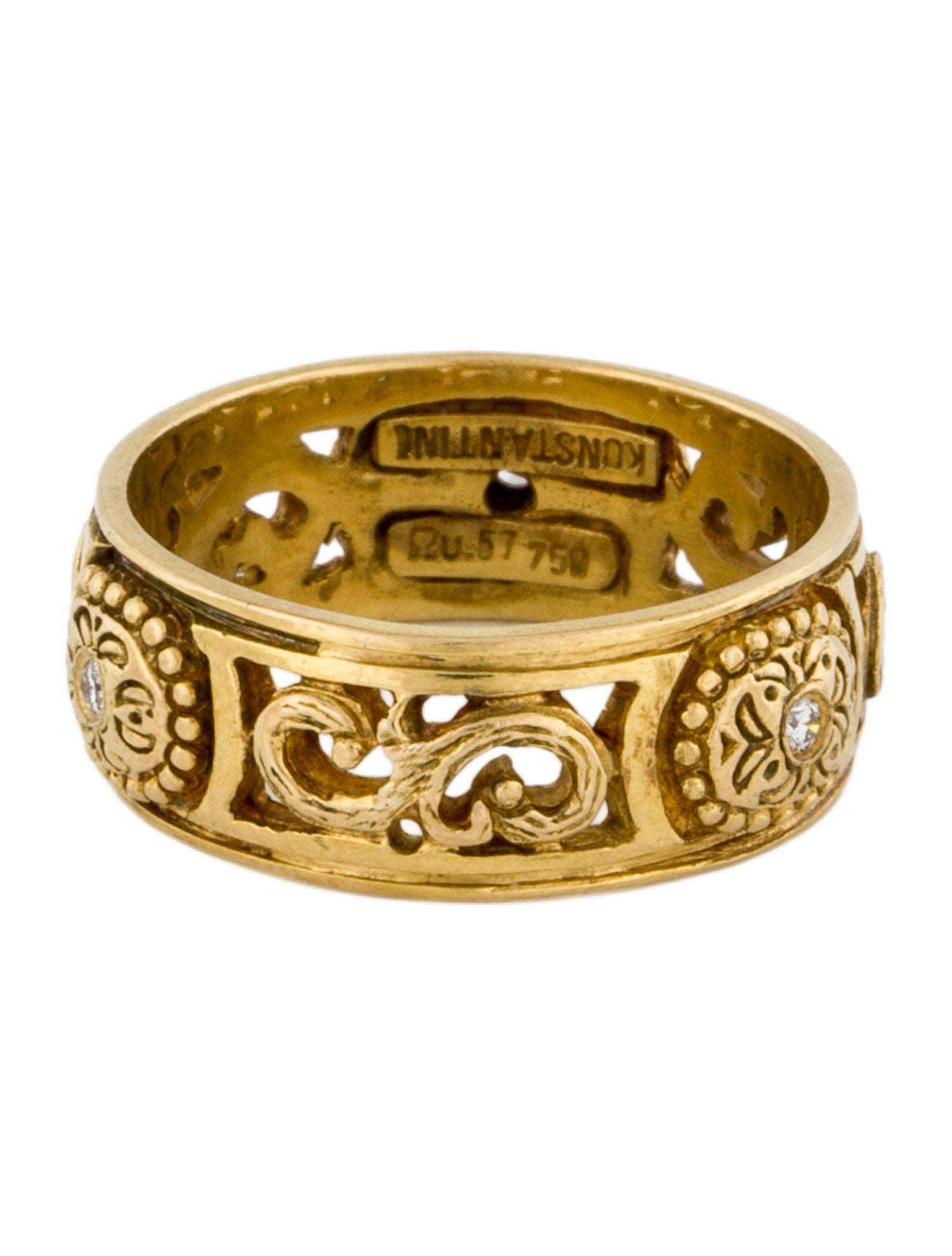 Konstantino 18K Diamond Band Ring