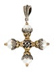 Konstantino Two-Tone Pearl Cross Pendant