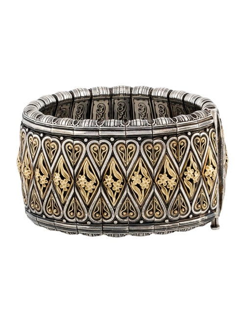 Konstantino Two-Tone Wide Bangle Bracelet