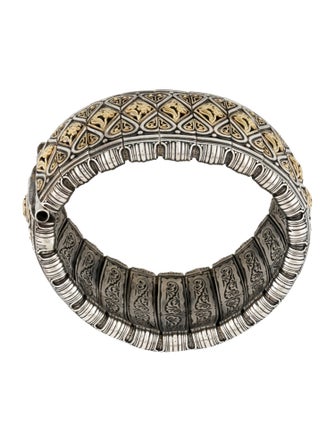 Konstantino Two-Tone Wide Bangle Bracelet
