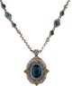 Konstantino Topaz & Garnet Pendant Necklace