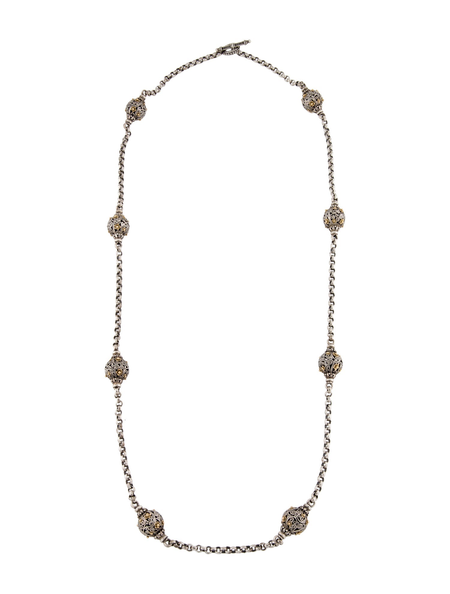 Konstantino Two-Tone Floral Station Necklace