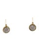 Konstantino Two-Tone Diamond Circle Drop Earrings