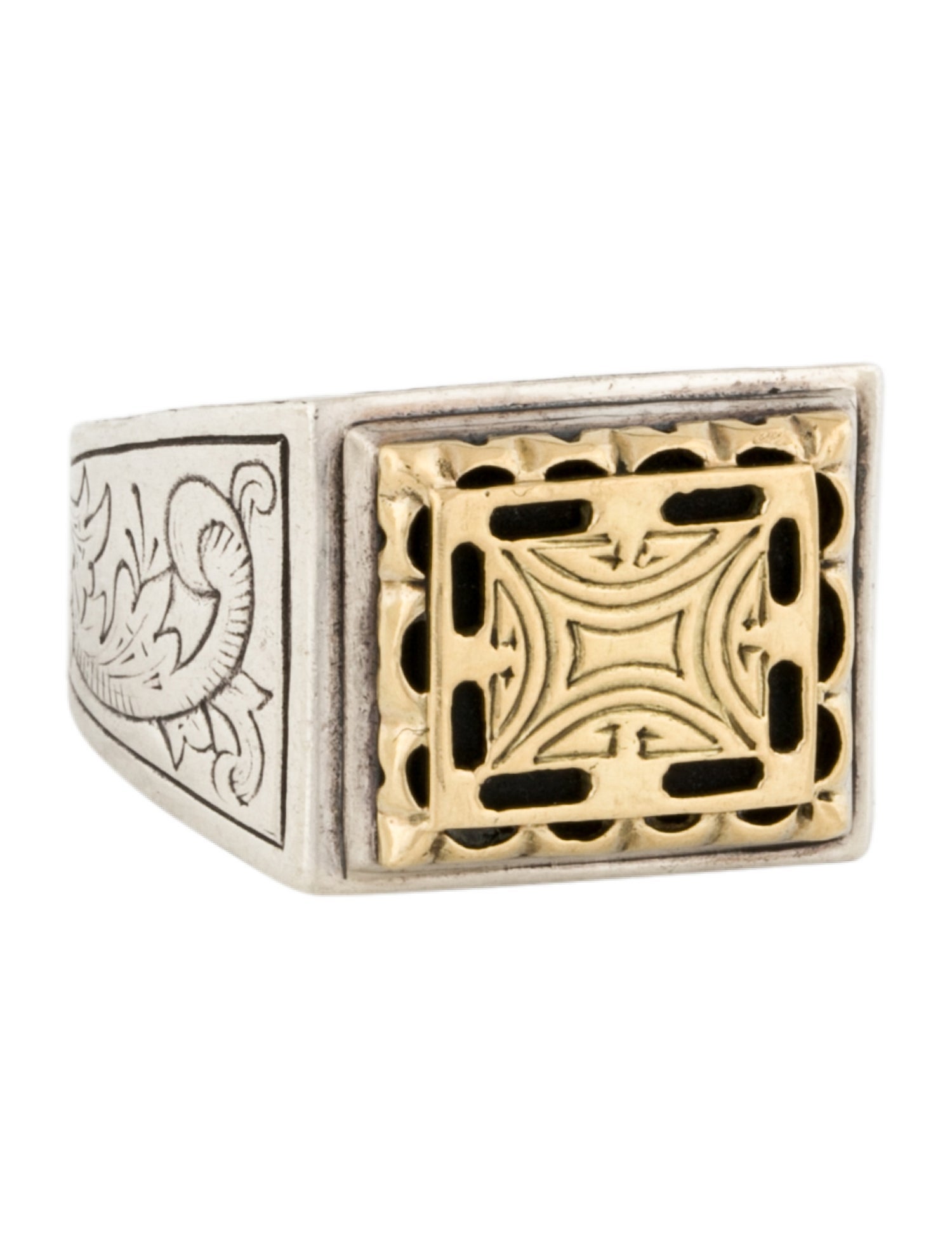 Konstantino Two-Tone Signet Ring