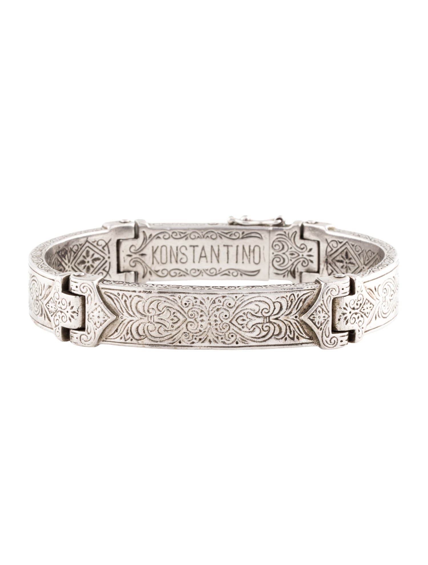 Konstantino Engraved Link Bracelet